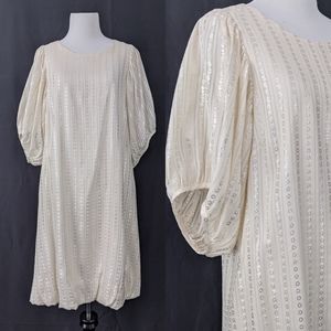 Sale!Christophe Deane silk dress w/metallic thread